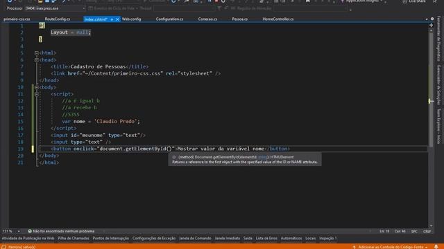 Curso ASP.NET MVC C# (CSharp) Javascript - AULA 9 смотреть онлайн