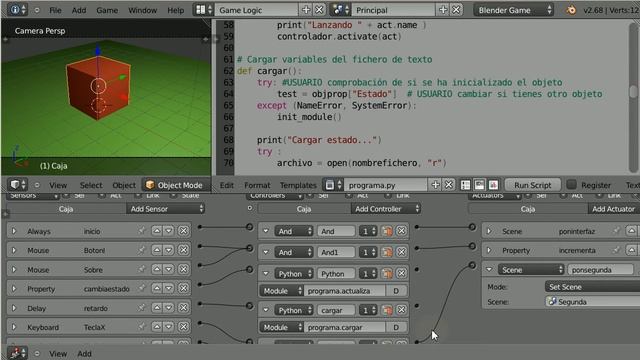08. Python en Blender Game 6 de 6. Resumen Salvar estado смотреть онлайн