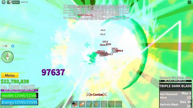 PVP With True Triple Dark Blade |  Blox Fruits