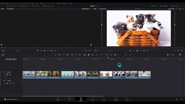HOW TO MAKE A SLIDESHOW IN RESOLVE 16 - DaVinci Resolve Basics Tutorial For Beginners смотреть онлайн