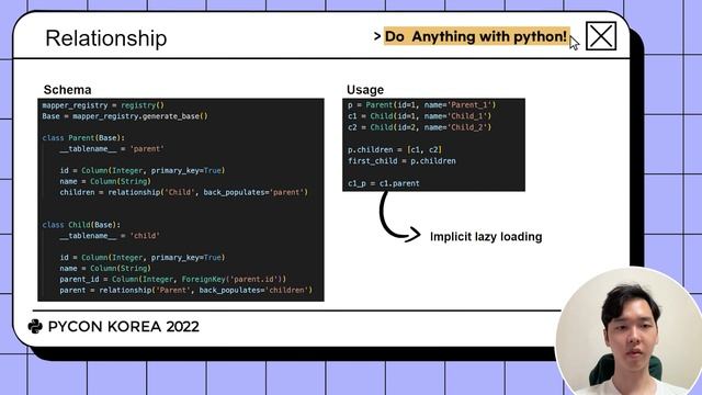 SQLAlchemy with asyncio, From Core to ORM, 이상훈 - PyCon Korea 2022 смотреть онлайн