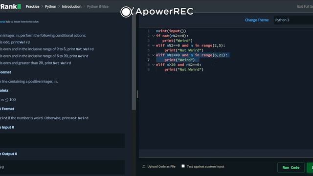 Python If-Else HackerRank смотреть онлайн