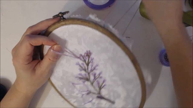 Как вышить сирень лентами как сделать отдельные цветочки сирени How to embroider lilac ribbons смотреть онлайн