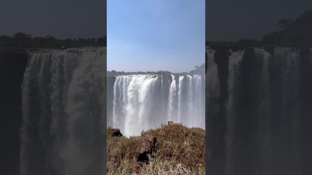 Самый большой водопад в мире #водопад #зимбабве #африка #южнаяафрика #waterfall #zimbabwe #africa смотреть онлайн