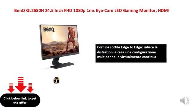 BenQ GL2580H 24.5 Inch FHD 1080p 1ms Eye-Care LED Gaming Monitor, HDMI смотреть онлайн