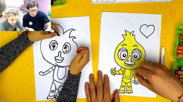 Как нарисовать Чику из ФНАФ рисуем с Аней смотреть онлайн