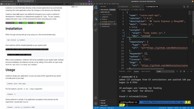 Curso REST API - Instalando Nodemon смотреть онлайн