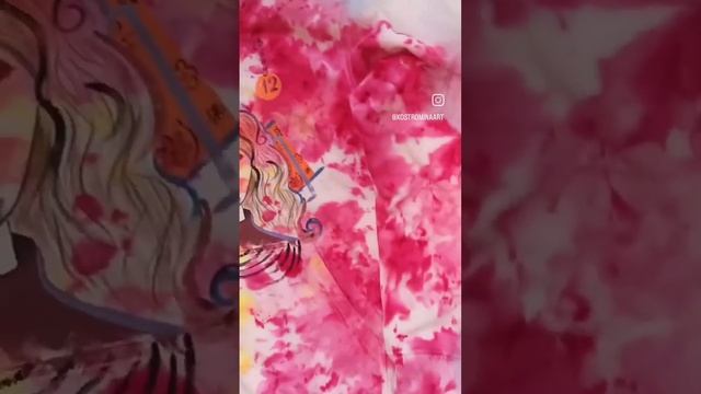 Ручное окрашивание ткани и ручная роспись #art #подарки #handmade #творчество #clothes #tiedye смотреть онлайн