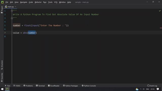 Write A Python Program To Find Out Absolute Value Of An Input Number смотреть онлайн