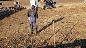 Процесс строительства кормушки для овец