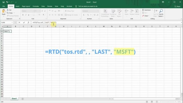 Getting Live Stock and Options Prices In Excel With Thinkorswim RTD | Step By Step Tutorial смотреть онлайн