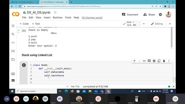 Data Structures Using Python - Stack Using Linked List смотреть онлайн