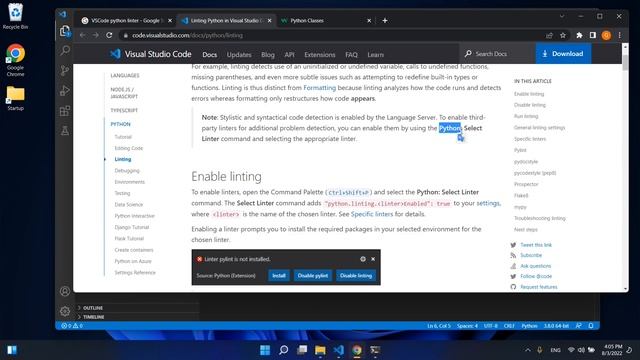 VSCode Python Setup. Python basic syntax смотреть онлайн