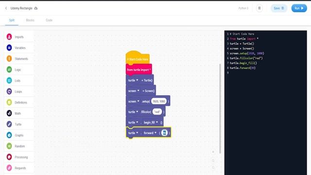 Coding Made Easy: Creating A Rectangle Part 1 In Block Scripting and Python смотреть онлайн