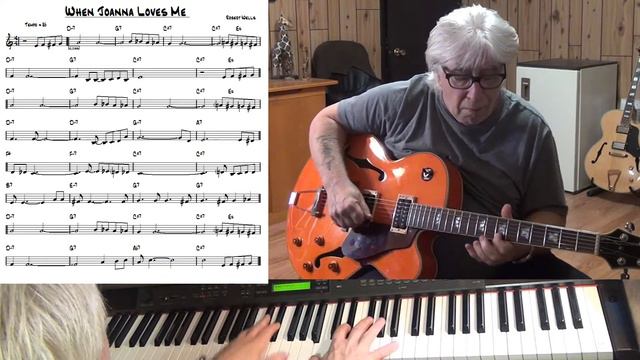 When Joanna Loves Me - Jazz guitar & piano cover ( Robert Wells ) смотреть онлайн