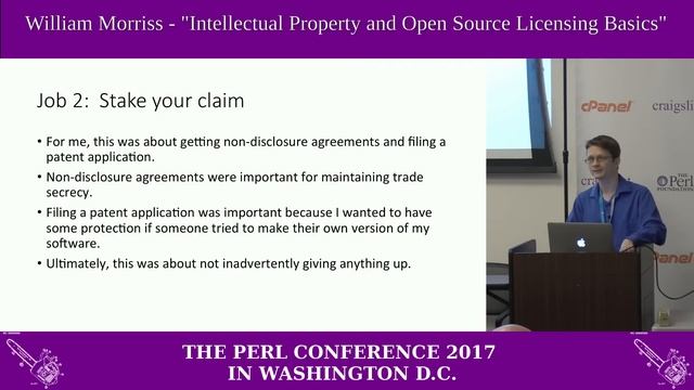William Morriss - "Intellectual property and open source licensing basics" смотреть онлайн