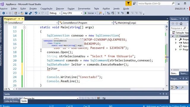 Aula 61 AppBanco MVC Parte 4 – SqlCommand & SqlDataReader смотреть онлайн
