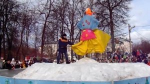 Масленица. Сжигание чучела