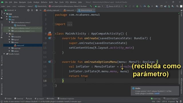 Intro a Android + Kotlin 044 - Menús de opciones смотреть онлайн