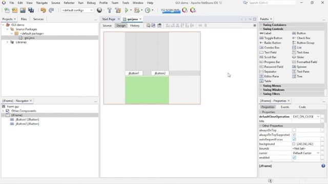 Creating First Java Swing GUI Application with NetBeans смотреть онлайн
