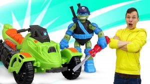 На чём ездят Черепашки Ниндзя? - Игры для мальчиков в Мастерской Фёдора. Машинки видео сборник
