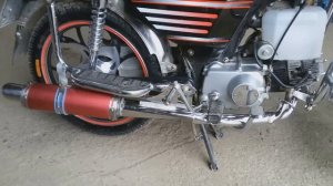 Прямоточный глушитель на мопед Альфа, Вираго, Орион