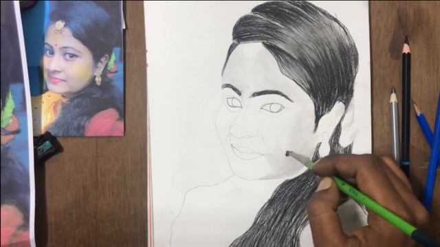 Today Sketching My Facebook Friend . humean female sketch drawing смотреть онлайн