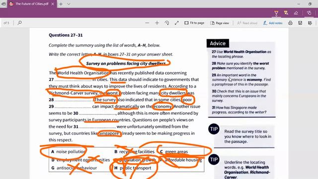 IELTS Reading Passage (The Future Of The Cities) Solution Workshop