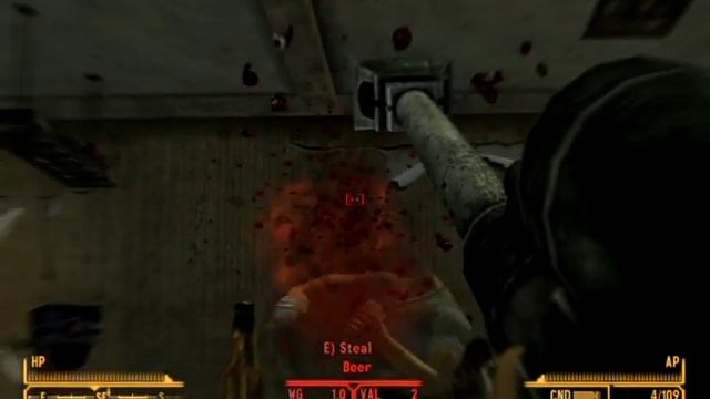Fallout: New Vegas Gore! Anti-Material Rifle = Ownage смотреть онлайн