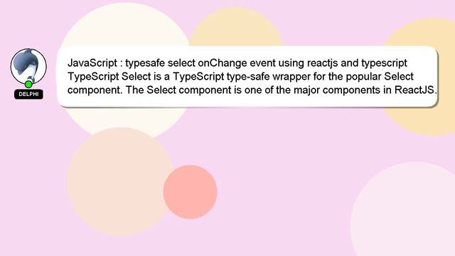 JavaScript : typesafe select onChange event using reactjs and typescript смотреть онлайн