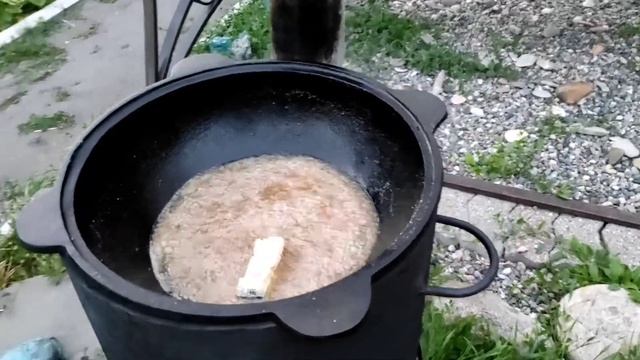 Толстолобик на углях в казане смотреть онлайн