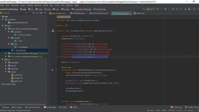 Develop Rolling Dice App in Android Studio смотреть онлайн