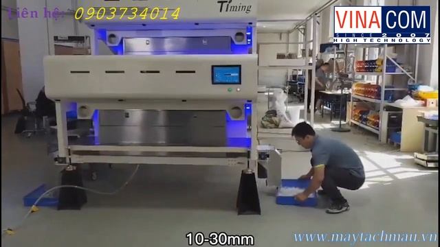 Máy tách màu đá vôi, thạch anh, khoáng sản Super EXCEL B series, phân loại cỡ hạt từ 2 - 30mm смотреть онлайн