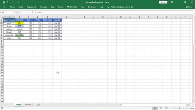 Remove duplicate from Excel using VBA смотреть онлайн