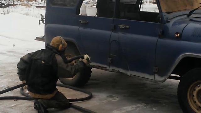 Пескоструйная очистка УАЗика смотреть онлайн