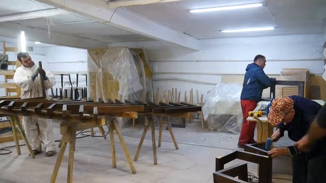 Процесс изготовления мебели диваны, кресла, столы для кальянной от мастерской #мебельлаврентьев. смотреть онлайн