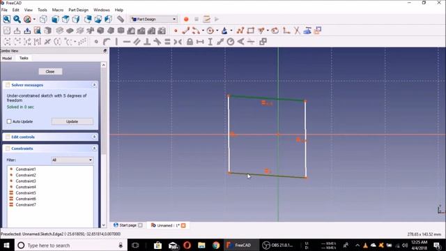 Learn 3D Modeling | FreeCAD | Tutorial-1 (Sketch Tool) смотреть онлайн