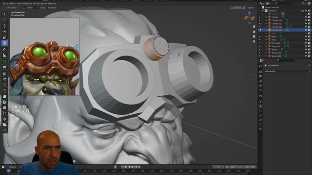 02. Making the googles - Create a commercial game 3D character смотреть онлайн