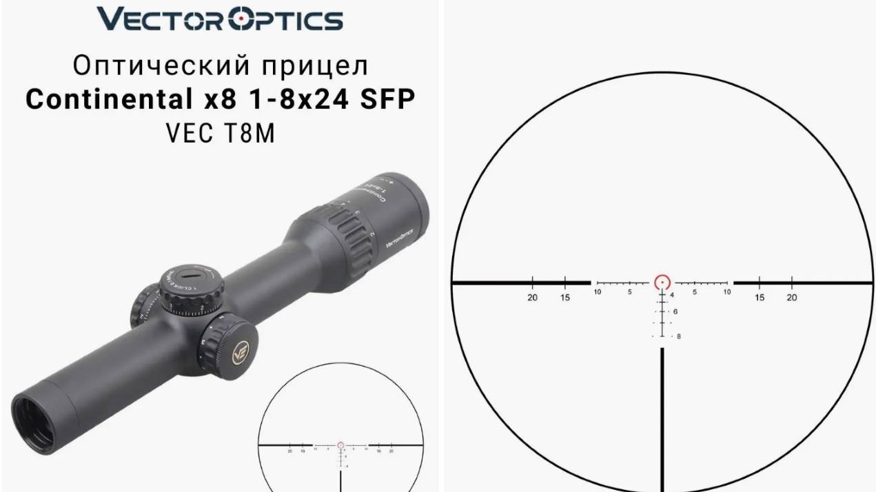 Загонный прицел Vector Optics Continental 1-8x24.