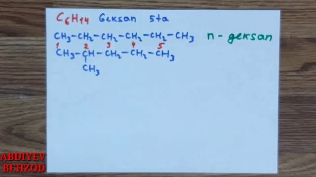 ALKANLARDA IZOMERIYA | METAN, ETAN, PROPAN, BUTAN, PENTAN, GEKSAN, GEPTAN.    Изомерия Алканов.