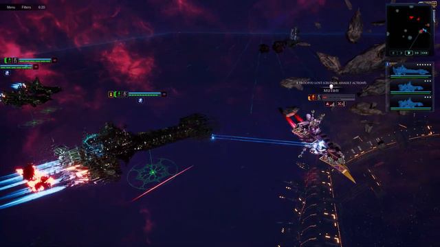 Dark Angels vs Chaos - Classic Battle - Battlefleet Gothic Armada 2 смотреть онлайн