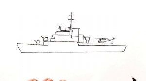 Как нарисовать Военный корабль пошагово