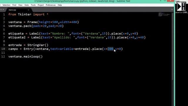 Crear Campos de Texto con Tkinter en Python 27 [Curso de Python] смотреть онлайн