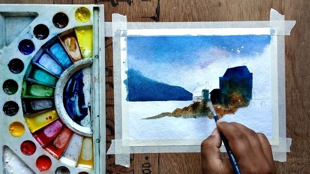 Eilean Donan Castle - watercolor demo смотреть онлайн