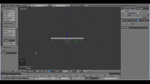 Моделирование стола в Blender #1 смотреть онлайн