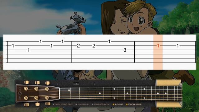 Trisha's Lullaby - Fullmetal Alchemist Sad OST - Guitar tutorial (TAB) смотреть онлайн