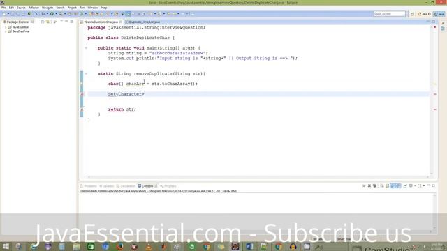 Remove Duplicate character from any String in java Interview Question смотреть онлайн