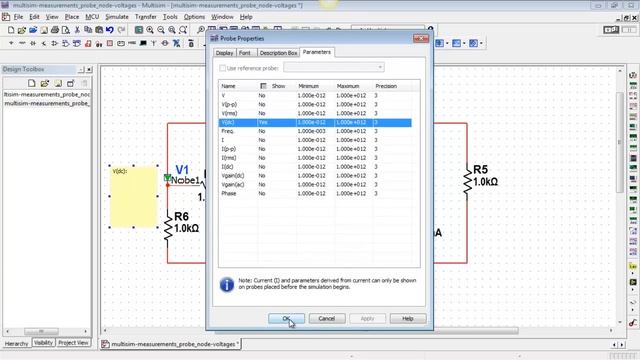NI Multisim: Measure DC node voltage with a measurement probe смотреть онлайн