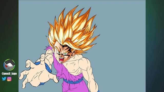 Drawing SSJ2 Gohan #dblegends concept art смотреть онлайн