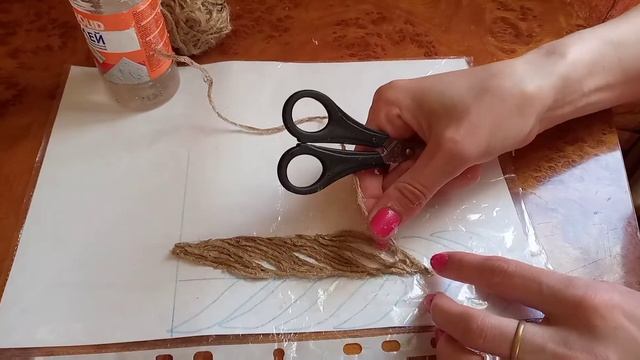 DiY ваза из джутовой нити в технике джутовая филигрань смотреть онлайн